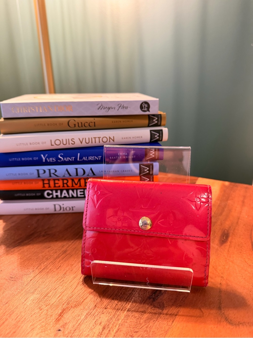 Vintage Louis Vuitton Monogram Vernis Ludlow Wallet in Red